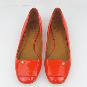 Tory Burch Yardley Poppy Red Orange Flats 8